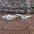 thumbnail image 3 of Blue Jewel 14K White Gold Plated Diamond Rings - 1.8 Ct Round Brilliant Cut Diamond Rings for Women's - Promise Engagement Rings Set for Couple - Women Nature Inspired Leaf Diamond Rings, 3 of 9