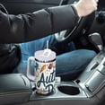thumbnail image 4 of Yayeee 40oz Stainless Steel Tumbler with Straw and Handle Double-Wall Insulated Travel Water Bottle, Autumn Day with Cocoa Pattern, 4 of 8
