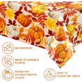 thumbnail image 3 of shiyou-6Pcs Fall Plastic Tablecloth Autumn Pumpkin Leaves Table Cover Disposable Seasonal Table Cloth for Party Dinner Table Decor, 54 x 108 Inch, 3 of 4