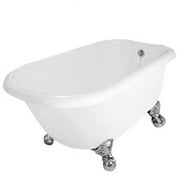 American Bath Factory  Trinity Bathtub no Faucet Holes - White