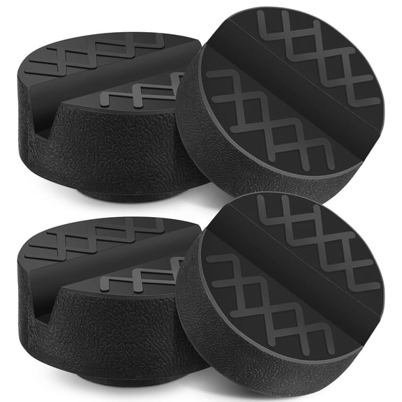 PBPBOX 4Pcs Jack Pad for Cars Rubber Floor Jack Extension Universal Use Black