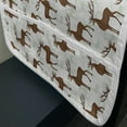 thumbnail image 3 of Nature Microwave Oven Cover, Pattern of Repetitive Deer Silhouettes Wildlife Forest Themed Animal Art, Water Resistant Organizer with Pockets Kitchen, 36" x 12", Umber Pale Green White, by Ambesonne, 3 of 4