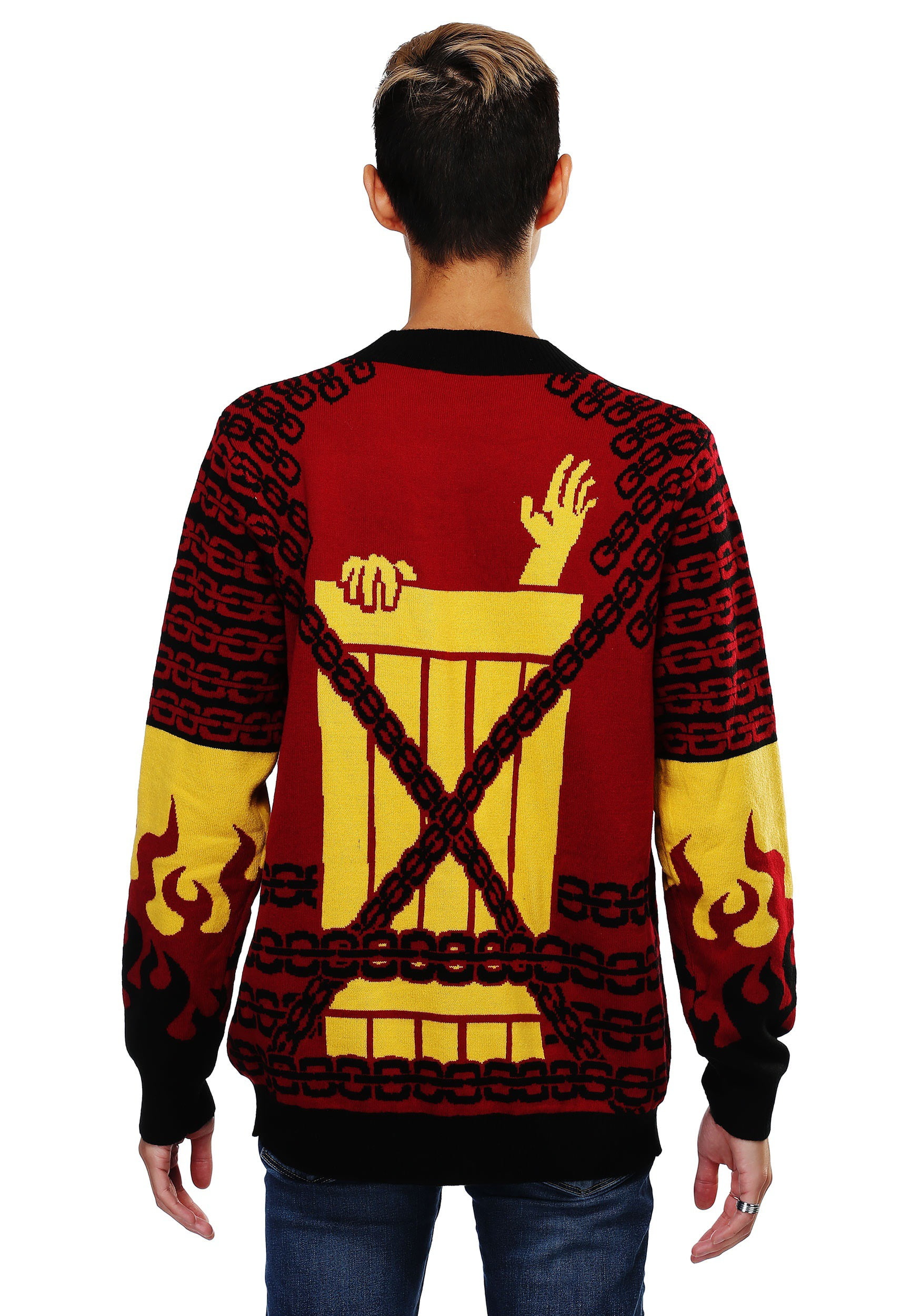 krampus knit ugly christmas sweater