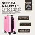 thumbnail image 2 of Set de 4 Maletas de Viaje Rígidas 20 y 18 Pulgadas con 2 Neceseres de 11 Pulgadas Equipaje Ligero con Ruedas 360 y Candado TSA Seraphiel, 2 of 6