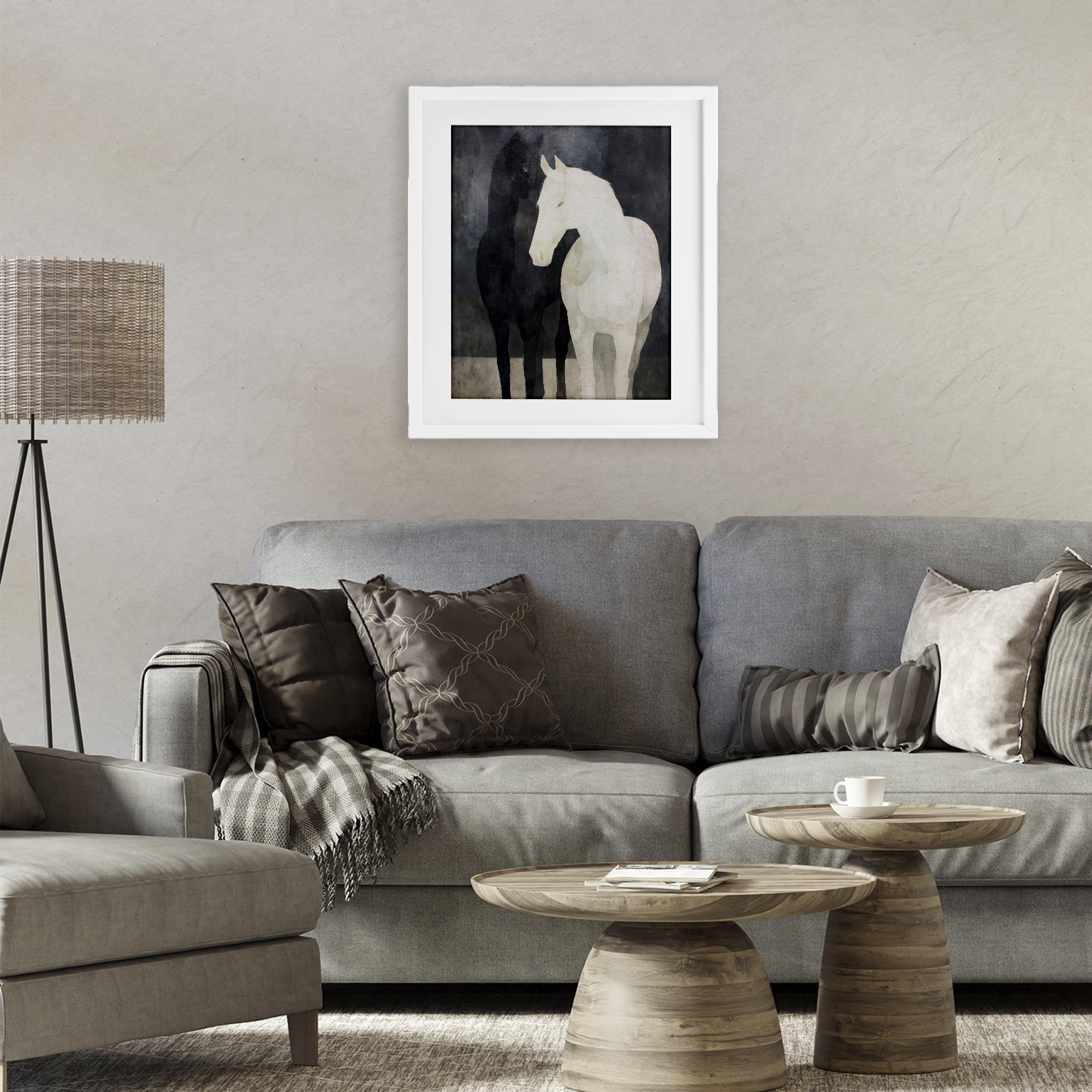Stupell Industries Equine Twins Of Wind White Framed Print Under Glass, design by Svetlana Aleynikova