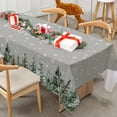 thumbnail image 4 of Christmas Table Cover Gray Snowflake Xmas Tree Tablecloth 60 × 102 Inch Rectangle Seasonal Winter Table Cloth for Xmas Holiday Birthday Party Supplies Home Kitchen Table Decor, 4 of 6