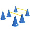 thumbnail image 1 of Dog Agility Hurdle Cone Set, Adjustable Obstacle Course Equipment with 6 Cones & 6 Poles, Carry Bag, Blue, 1 of 7
