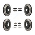 thumbnail image 1 of Transit Auto Front Rear Coated Drilled Slotted Disc Brake Rotors and Ceramic Pads Kit for Car Ford Mustang KDC-100359, 1 of 11