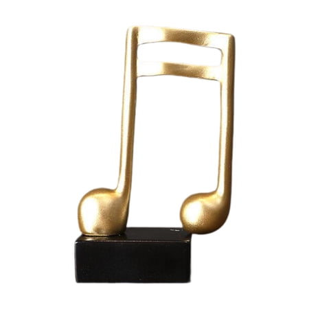 YWMJZEU Music Note Sculpture Collectible Creative Simple Tabletop Ornament Modern Statue Style C