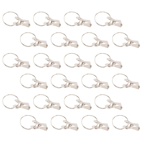50 ganchos para cortinas de ventana, aros de metal, accesorios para exteriores, clips decorativos de hierro