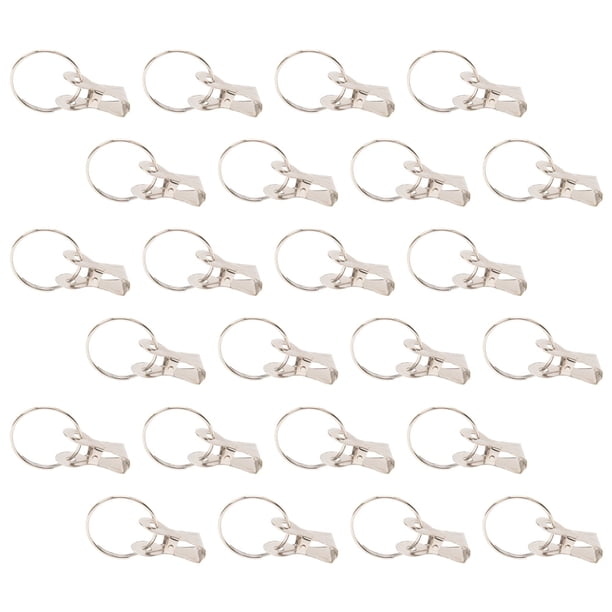 50 ganchos para cortinas de ventana, aros de metal, accesorios para exteriores, clips decorativos de hierro