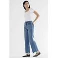 thumbnail image 4 of Mica Denim - High Rise Wide Leg Jeans with Distressed Hem (28" Inseam) - MDP-W3218, 4 of 7