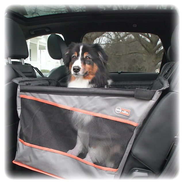 K&H PET PRODUCTS Hebilla N' Go Asiento de Coche para Mascotas, Gris, Grande (21" x 19" x 19")