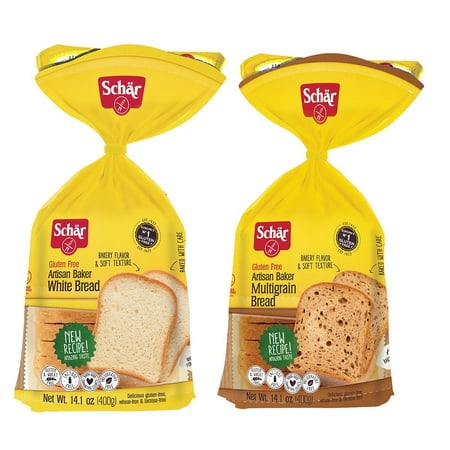 Schar Gluten Free White Bread & Multigrain Bread, 14.4 oz (2