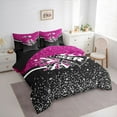thumbnail image 3 of Manfei Cheer Team 7-Piece Twin Bedding Sets for Teens Girls,Bling Crystal Glitter Bedding Comforter Set,Girly Dreamy Dance Breathable Sheet Sets,Super Cozy Room Decor,Reversible, 3 of 8