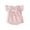 Pink, variant on Cenuakty Girls Half Birthday Romper Fashionable Letters Embroidery Flying Sleeve Knit Jumpsuit