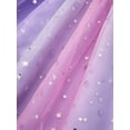 thumbnail image 3 of Flower Girl Dresses for Wedding Tulle Princess Pageant Birthday Party Gown with Sequined Mesh & Bowknot Belt Party Princess Outfit for 4-5 T Kids, Purple, 3 of 14