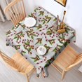 thumbnail image 2 of White Christmas Candy Cane Pattern Square Tablecloth,Waterproof Square Table Cover,Wipeable Spillproof Washable Table Cover for Home Kitchen Party Decor 42"X42"(107x107cm), 2 of 6