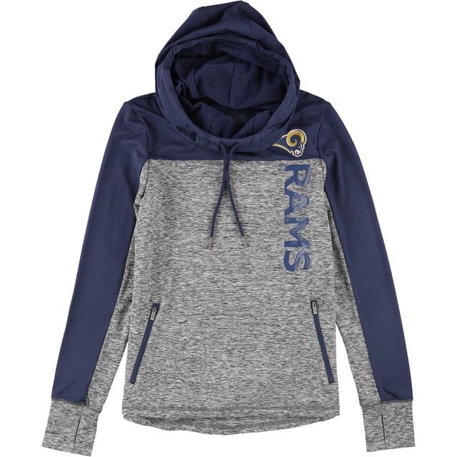 Sudadera con capucha NFL Los Angeles Rams para mujer gris pequeña