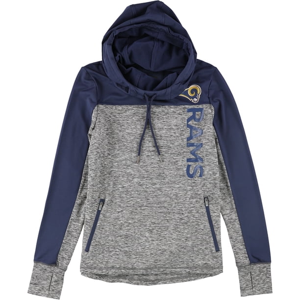 Sudadera con capucha NFL Los Angeles Rams para mujer gris pequeña