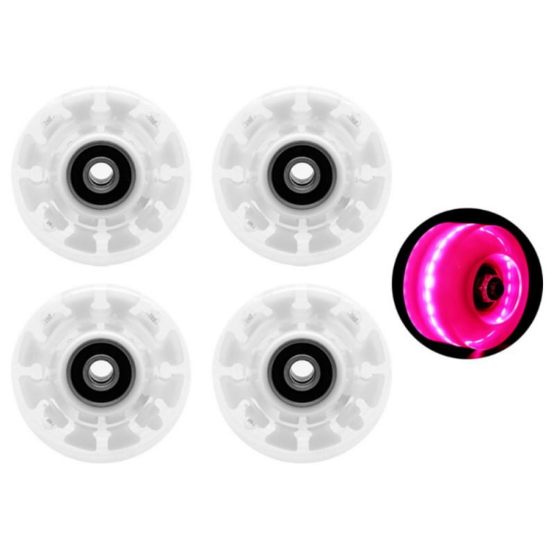 4pcs LED Light up Roller Skate Wheels with Bearings Luminous Quad