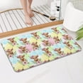 thumbnail image 4 of Colorful Highland Cow Flower Pattern Bathroom Rugs Mat,Non Slip Microfiber Bathroom Rug,Rubber Backing,Soft Bathroom Mats for Bathroom Floor,Tub and Shower,17x30in(43x75cm), 4 of 5