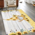 thumbnail image 3 of Sunflower Area Rug 3x5 Washable Rug Non Slip Gnomes Farmhouse Summer Botanical Wooden Large Area Rug Indoor Floor Carpet for Entryway Bedroom Kitchen Living Room Home Office Dining Room Nursery, 3 of 8