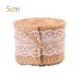 thumbnail image 4 of Inteprter Accesorios decorativos rollo de lino DIY exquisita cuerda de cáñamo accesorios de matrimonio accesorios fiesta piso tela de encaje artesanía Decoración del hogar 5cm Inteprter HA066095-02, 4 of 6