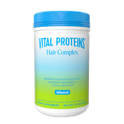 Vital Proteins Hair Complex, Collagen Peptides + Biotin 10000mcg Hair Growth Supplement - Clinically Studied Lustriva to Promote Thicker Fuller Hair, 20g Unflavored Collagen, 11.4oz Powder