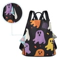 thumbnail image 5 of FORMRS Women's Travel Backpack Purse Anti-Theft Hidden Pockets Casual Shoulder Bag, Yellow Halloween Ghosts, 5 of 7