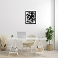 thumbnail image 2 of Contemporary Asymmetrical Composition Abstract Graphic Art Jet Black Framed Art Print Wall Art, 2 of 6