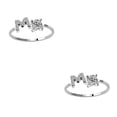 thumbnail image 4 of Minnieouse Anillo abierto con letras mayúsculas, anillos de compromiso seguros para interiores y exteriores, casa, viajes, oficina, joyería Letra M 2piezas, 4 of 6