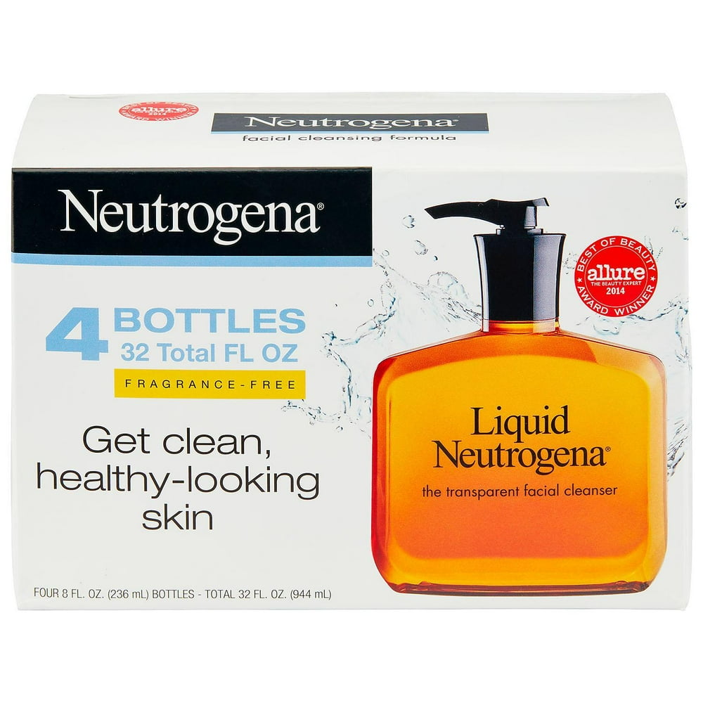 Liquid Neutrogena FragranceFree Facial Cleanser (8 fl. oz., 4 pk.)