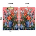 thumbnail image 5 of FORMRS Acrylic Clipboard with Low Profile Clip Standard A4 Letter Size, 12.5" x 9", Orange Vibrant Flowers, 5 of 8