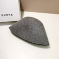 thumbnail image 4 of grey Womens Warm Wool Cloche Hat Solid Winter Bucket Hats excellent workmanship, classic look,easy to carry and storage(M), 4 of 5