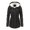 Black, variant on Women's Trench Overcoat with Detachable Hood and for Cold Weather and Stylish Everyday Outerwear Comfort