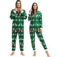 thumbnail image 2 of Christmas Pajamas For Family Matching Pajamas For Couples Christmas Onesies Adult Green Women L, 2 of 2