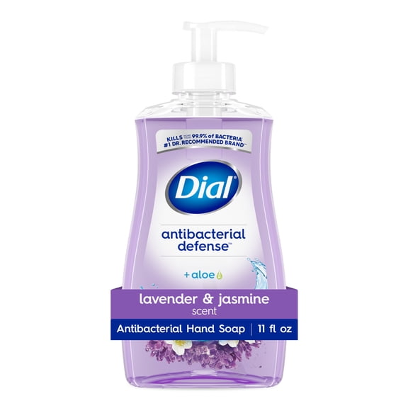 Dial Antibacterial Defense Lavender & Jasmine Liquid Hand Soap, 11 fl oz