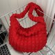 thumbnail image 2 of FLhrweasw Bolso Mujer Con Burbujas Plisadas Nailon Color para Viajes Oficina (rojo), 2 of 9