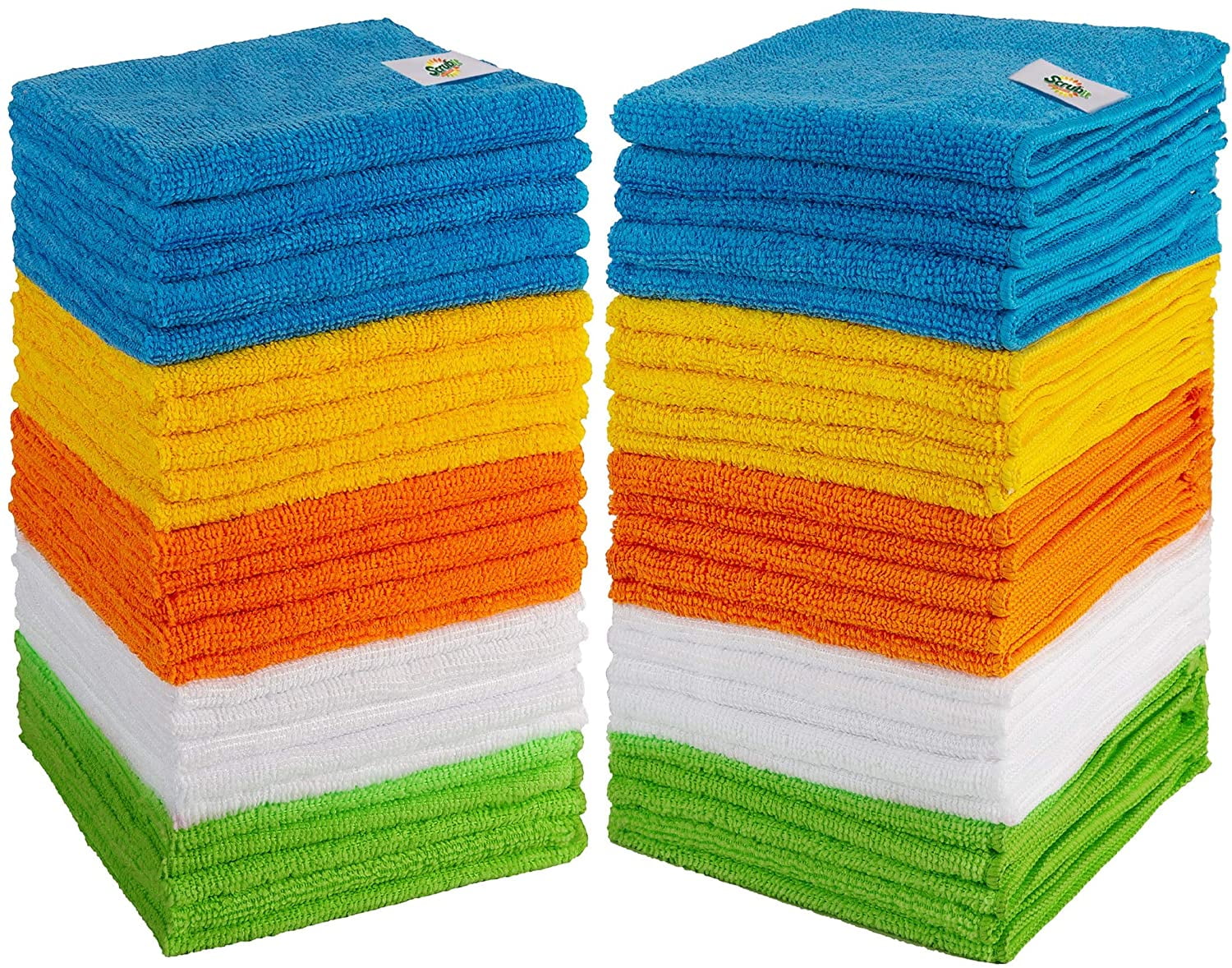 Garb-A-Rag 50 Pack Reusable Microfiber 12" X 12" Towels Home Auto Cleaning Cloth 