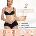 thumbnail image 2 of Eleady Postpartum Waist Trainer Maternity Belly Band Wrap for Pregnancy C Section Recovery Support Belt Tummy Control Body Shaper Girdle for Women(Beige Medium), 2 of 7