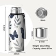 thumbnail image 7 of 20 Oz Butterfly and Leaves Pattern Coffee Tumbler Double Wall Insulated Stainless Steel Water Bottle | Metal Reusable Thermoses Flask with Cup Cap | Leak & Sweat Proof with Anti-Dust Lid, 7 of 7