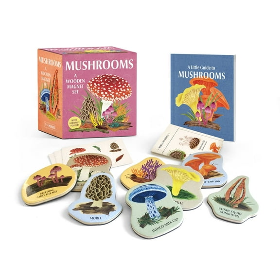 Rp Minis Mushrooms: A Wooden Magnet Set, (Paperback)