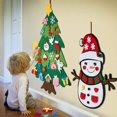 thumbnail image 2 of Juego de muñeco de nieve y árbol de Navidad de fieltro DIY - Paquete de 2 regalos de Navidad para niños - Árbol de Navidad de fieltro desmontable para colgar en la pared para niños pequeños Fason WMZY-833, 2 of 7