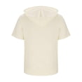 thumbnail image 4 of Pantalones para Hombres Cortos Casual Sólido Manga Corta Blusa con Capucha, Top de Bolsillo con Ajuste Suelto para Uso Al Aire Libre Y Diario, Tela de Poliéster, 4 of 9