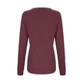 thumbnail image 7 of ASFGIMUJ Women Long Sleeve Shirts Casual Tops Dressy Blouses Fashion Pleated Tunic, 7 of 7