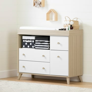 Maykoosh Mediterranean Mastery Changing Table With Drawers And Open Storage