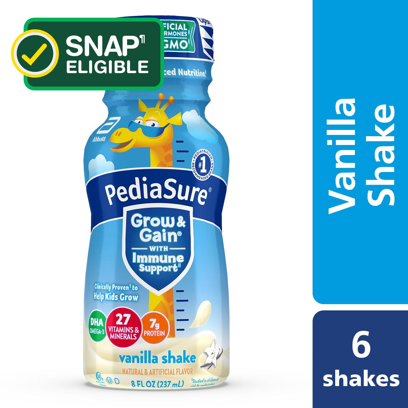 Pediasure Grow Gain Nutritional Shake Vanilla 8 Oz Bottle 6 Count Walmart Com Pediasure Grow Gain Nutritional Shake Vanilla 8 Oz Bottle 6 Count Walmart Com