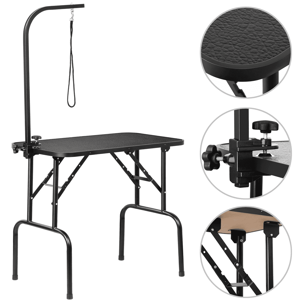 Renwick Professional 32" Foldable Pet Grooming Table with Arm Noose and Mesh Tray