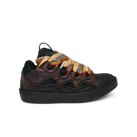 

Lanvin Man Curb Sneakers In Brown Leather